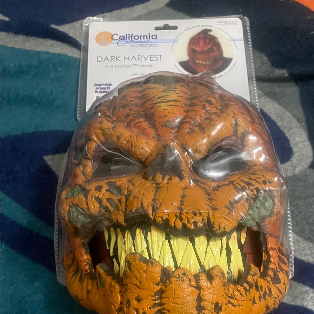 California Costumes Pumpkin Mask with Orange and Yellow